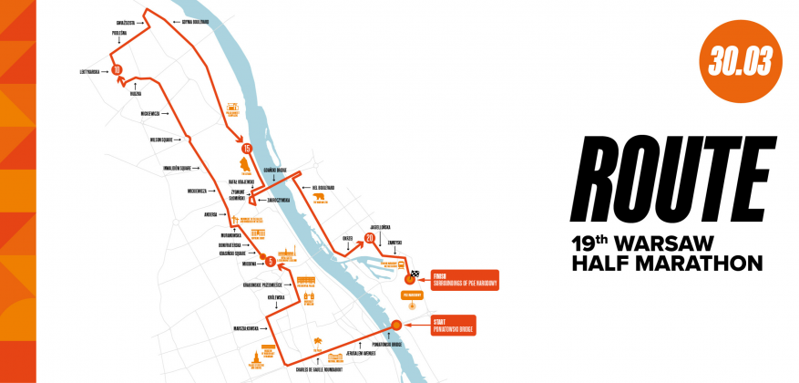 19th Warsaw Half Marathon ROUTE