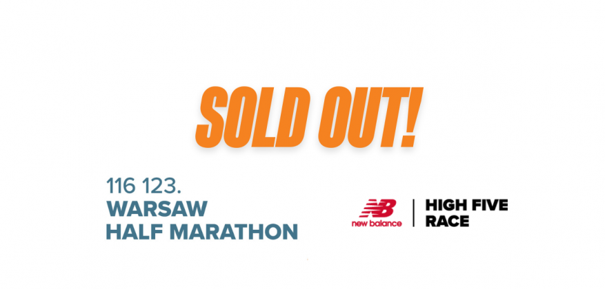116 123 Warsaw Half Marathon & New Balance High Five run sold out!